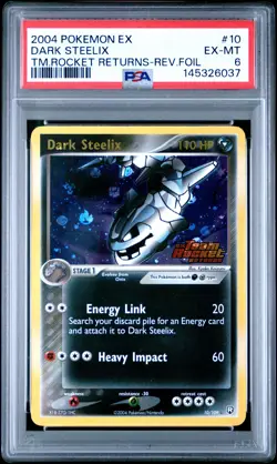 Dark Steelix Pokemon Ex Team Rocket Returns 10 NM PSA 6 - Image 1