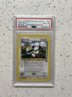 Pokemon TCG Smeargle 32 WotC Black Star Promo PSA 8 - Image 1