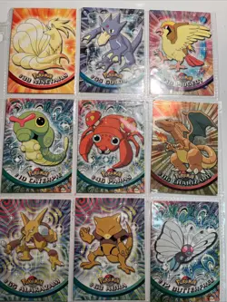 Vintage Pokemon Prism Hologram Vending Sticker Lot – Charizard + Others (Played) - Image 3