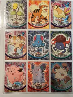 Vintage Pokemon Prism Hologram Vending Sticker Lot – Charizard + Others (Played) - Image 4