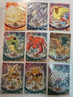 Vintage Pokemon Prism Hologram Vending Sticker Lot – Charizard + Others (Played) - Image 5