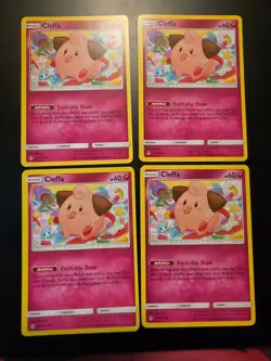 Pokemon 4x Cleffa 131/214 Unbroken Bonds Lp-nm - Image 1