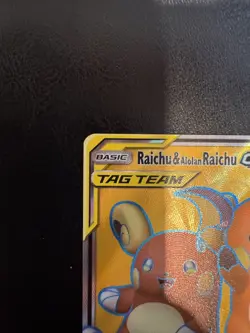 Raichu & Alolan Raichu GX (Full Art) 220/236 Sm-Unified Minds Holo Pokemon TCG - Image 2