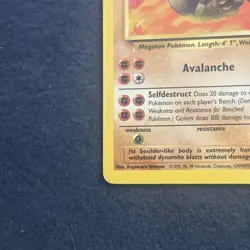 Pokemon TCG WoTC Golem 36/62 Fossil Vintage Rare Near Mint NM - Image 4