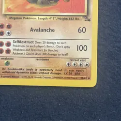 Pokemon TCG WoTC Golem 36/62 Fossil Vintage Rare Near Mint NM - Image 5