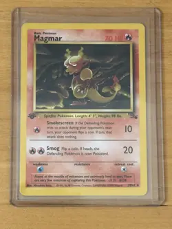 1999 Pokemon Fossil 1st Edition MAGMAR #39/62 MINT - Image 3