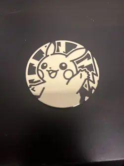 Pikachu Gold Jumbo Paradox Rift Pokemon TCG Flipping Coin - Image 1