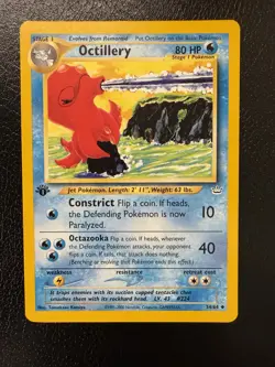 Pokemon Tcg Octillery [1st Edition] #34 Pokemon Neo Revelation LP - Image 1