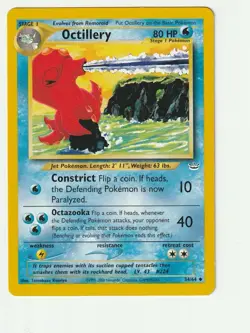 Pokemon TCG Octillery 34/64 – Neo Revelation (2001) – Uncommon - Image 1