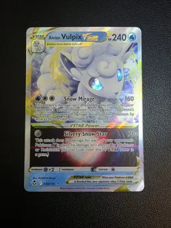 Pokemon TCG Alolan Vulpix Vstar 034/195 Silver Tempest - Image 1