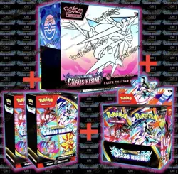 POKEMON TCG🔥🩵 CHAOS RISING 🩷 BOOSTER BOX, CENTER ETB ➕ 2X BUNDLES PRESALE - Image 1