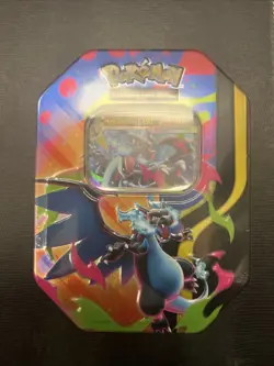 Pokemon TCG Mega Charizard X ex Tin 4 Booster Packs & Charizard Promo Sealed - Image 1