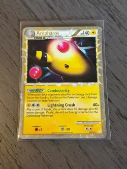 Ampharos Prime 105/123 - Pokemon TCG HeartGold SoulSilver Set - Ultra Rare Holo - Image 1