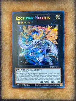Yugioh Exosister Mikailis MP23-EN256 Secret Rare 1st Ed NM - Image 1