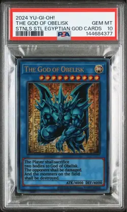 PSA10 Yu-Gi-Oh! Three Egyptian Gods Steel Obelisk Osiris Ra Sequential Number - Image 2