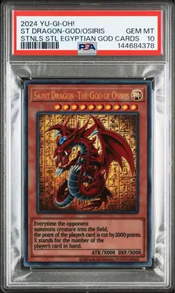 PSA10 Yu-Gi-Oh! Three Egyptian Gods Steel Obelisk Osiris Ra Sequential Number - Image 5