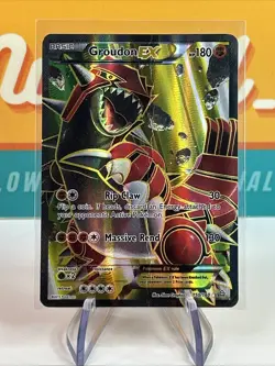 Groudon EX #150 Ultra Rare Full Art Pokemon TCG 2015 XY Primal Clash DMG - Image 3