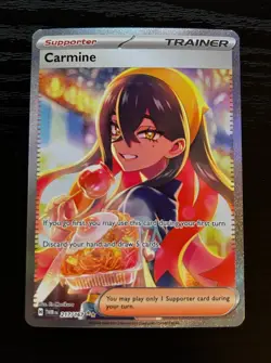 Pokemon Carmine 217/167 Twilight Masquerade SIR Special Illustration Rare NM - Image 1