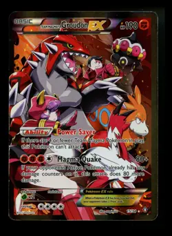Team Magma's Groudon EX 15/34 Double Crisis 2015 Full Art Pokemon Card TCG - Image 1