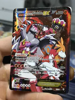 Team Magma's Groudon EX 15/34 Double Crisis 2015 Full Art Pokemon Card TCG - Image 4