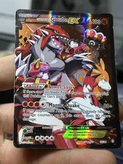 Team Magma's Groudon EX 15/34 Double Crisis 2015 Full Art Pokemon Card TCG - Image 5