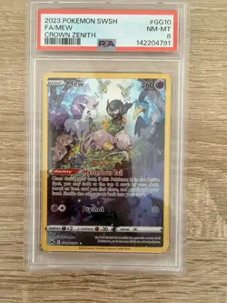 Mew GG10 Crown Zenith: Galarian Gallery Holo Pokemon Card PSA 8 - Image 1