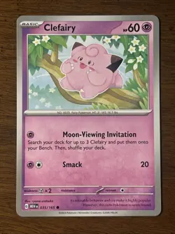 Pokemon Clefairy 035/165 Clefable 036/165 Scarlet & Violet 151 (Lot of 2 Cards) - Image 2