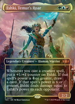 MTG Eshki, Temur's Roar Borderless Foil ** Tarkir: Dragonstorm Commander ** En - Image 1