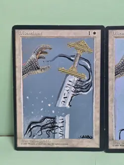 MTG Disenchant x4 Ice Age Hand Painted Altered Ice Age Premodern Legacy Playset - Image 5