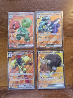 Pokemon 4 Card Lot "Orange Theme" Full Art (Armarouge ex, Bouffalant ex, More) - Image 1