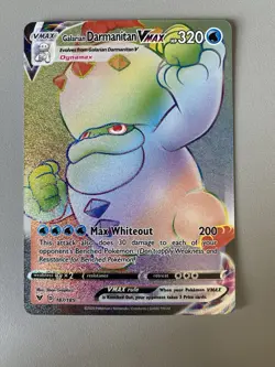 Pokemon Galarian Darmanitan VMAX 187/185 Secret Rare Full Art Vivid Voltage Holo - Image 1