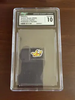 CGC 10 - Pikachu 2020 Pokemon x Yurutto Center Assort Flake Seals Sticker - Image 1