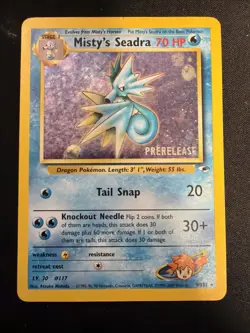 Misty's Seadra (Prerelease) 009/132 Wotc Promo Holo Pokemon TCG - Image 1
