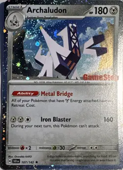 Archaludon (Cosmos Holo) (Gamestop Exclusive) 107/142 Holo Promo SWIRL NM - Image 1
