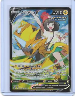 Pokemon TCG Zeraora V TG16/TG30 (Alt Art) Silver Tempest Holo Trainer Gallery NM - Image 1
