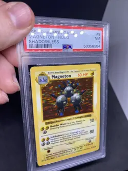 1999 Magneton Shadowless Base Set PSA 7 Nm 9/102 Pokemon TCG WOTC - Image 2