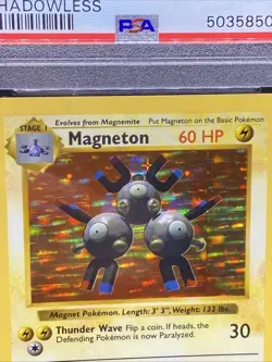 1999 Magneton Shadowless Base Set PSA 7 Nm 9/102 Pokemon TCG WOTC - Image 5