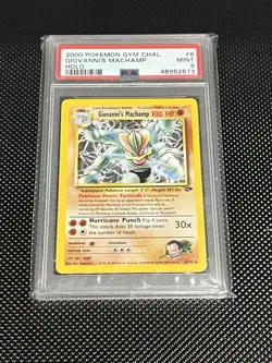 PSA 9 GIOVANNI'S MACHAMP 2000 POKEMON GYM CHALLENGE HOLO #6/132 *MINT CONDITION* - Image 1