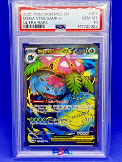 2025 POKEMON MEG EN-MEGA EVOLUTION ULTRA RARE #155 MEGA VENUSAUR EX PSA 10 - Image 1