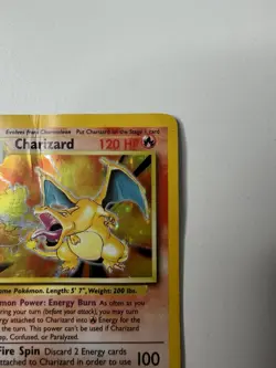 Pokemon TCG Base Set Charizard 4/102 Holo Heavily Played - Image 3