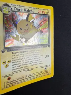 Pokemon Dark Raichu 83/82 Team Rocket Rara Holo Swirl Prima Edizione Wizards ITA - Image 3