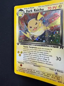 Pokemon Dark Raichu 83/82 Team Rocket Rara Holo Swirl Prima Edizione Wizards ITA - Image 4