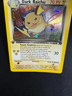 Pokemon Dark Raichu 83/82 Team Rocket Rara Holo Swirl Prima Edizione Wizards ITA - Image 5