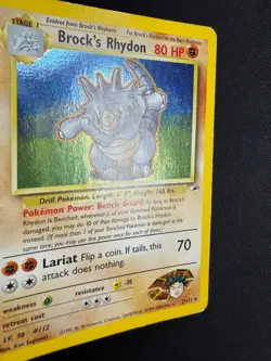 Pokemon Brock's Rhydon 2/132 Gym Heroes Rare Holo Unlimited Wizards ENG Vintage - Image 3