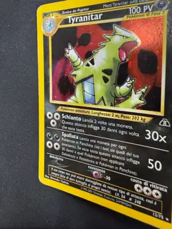 Pokemon Tyranitar 12/75 Neo Discovery Rara Holo Unlimited Wizards ITA Vintage - Image 4
