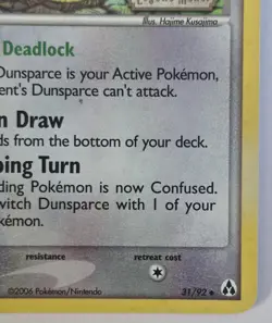 Pokemon TCG Dunsparce Reverse Holo 31/92 Legend Maker Stamped - Image 5
