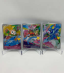 Pokemon First Partner Illustration Series 1 Alolan Alola Starters Promo Set NM - Image 1