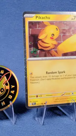 Pikachu 051/162 Pokemon Day 2026 Stamp Cosmos Holo Promo NM Mint 2 (See Pics) - Image 5