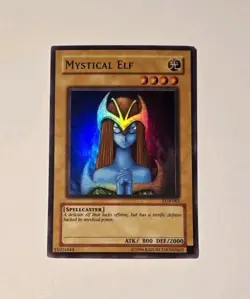 Yugioh Mystical Elf LOB-062 Super Rare LP - Image 1