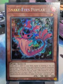 YuGiOh! Snake-Eyes Poplar MP24-EN128 Secret Rare 1st Ed - Image 1